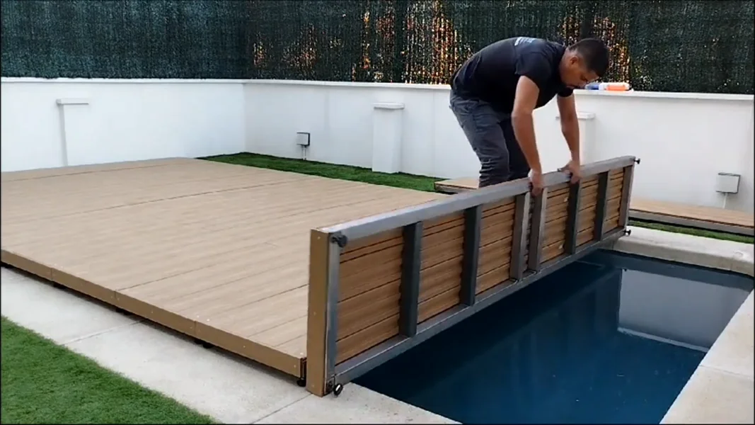 cubierta retractil piscina desmontable